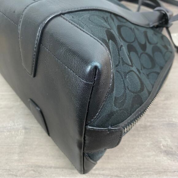 Coach Black Brocade Signature C Bleeker Preston Satchel - Picture 11 of 13